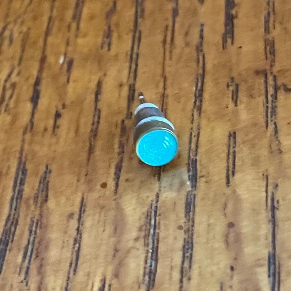 Tiny Aqua Post Earring – Single Stud - Picture 1 of 2